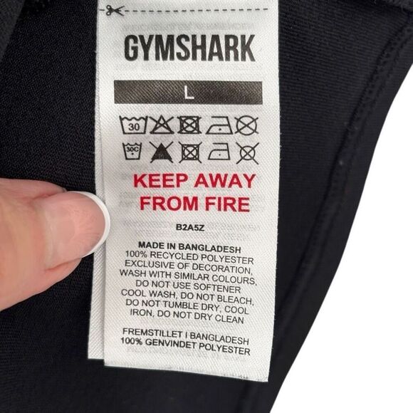 Gymshark Short Sleeve Tee Shirt Black Size Large - Picture 3 of 4